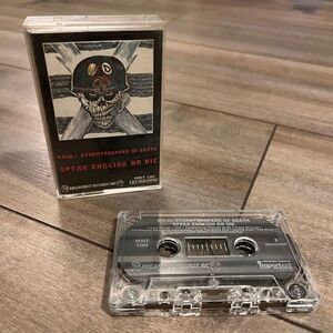 STORMTROOPERS OF DEATH CASSETTE TAPE SPEAK ENGLISH OR DIE Megaforce SOD ANTHRAX‎